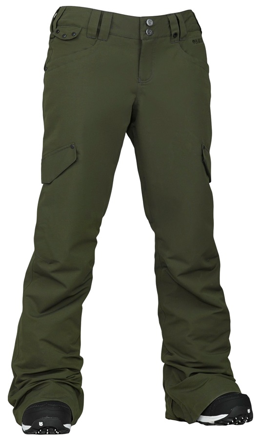 Burton White Collection Miss Wilds Ski/Snowboard Pants, M, Wren